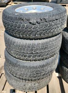 Set of 4 All-Terrain LT265/70R17 Truck/SUV Tires with 17" Aluminum Alloy Wheels