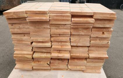 Stack of 100 Softwood Boards, 2"x6"x18" Each, Ideal for Construction