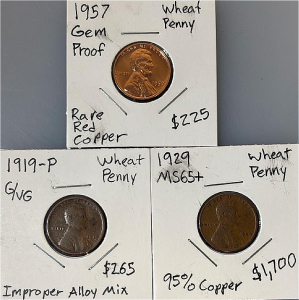 (3) Wheat Pennies