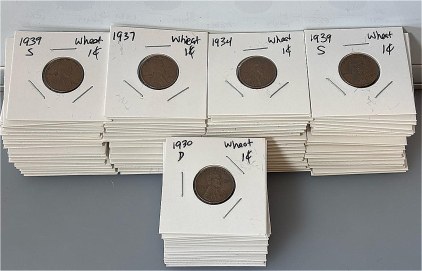 (91) 1930s Wheat Pennies