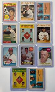 (11) 1960&rsquo;s MLB Stars Collectable Sports Cards