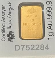 PAMP Suisse 1G Fine Gold 999.9 Bar - 2