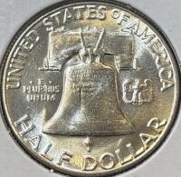 1956 MS62 SILVER MINT STATE FRANKLIN &frac12; $1 - 4
