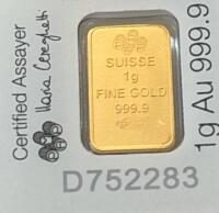 PAMP Suisse 1G Fine Gold 999.9 Bar - 2