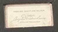 Angela M Buchanan 1000MG .999 Pure Silver 37th US Treasurers - 3