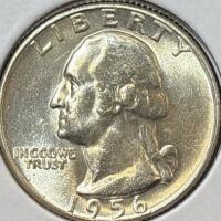 1956 MS64 CHOICE SILVER WASHINGTON QUARTER - 3