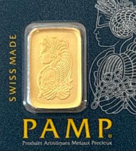 PAMP Suisse 1G Fine Gold 999.9 Bar