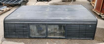 Lifeline Black Truck Bed Camper Shell, Sliding Side Windows