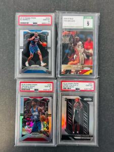 (4) Graded Sports Cards: Terrance Mann, LeBron James, Lonnie Walker, and RJ Barett
