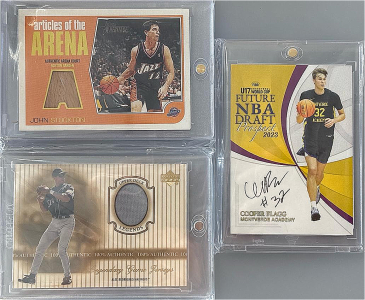 &ldquo;Articles Of The Arena&rdquo; John Stockton Sport Card, &ldquo;Legendary Game Jersey&rdquo; Alex Rodriguez Baseball Card, Cooper Flagg NBA Draft Prospect &ldquo;Printed Auto - Not Hand Signed&rdquo;