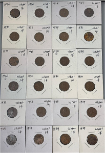 (24) 1930-1939 Wheat Pennies