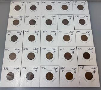 (25) 1930-1939 Wheat Pennies
