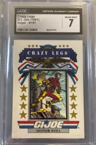 CGC Graded 1991 Crazy Leg G.I. Joe Impel-#191 Near Mint (7) Trading Card