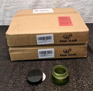 (2) Boxes Of (25) 1-0z Frosted Glass Jars W/ Lids