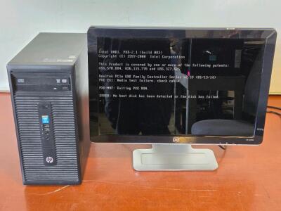 HP 280 G1 MT Business Desktop PC & HP W2216H Monitor