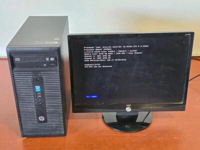 HP 280 G1 MT Business Desktop PC & AOC 917SW Monitor