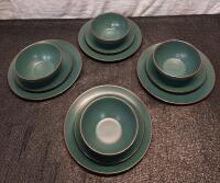 (1) 12-Piece FAMIWARE Ceramic Dinnerware Set, Venus Series - 2