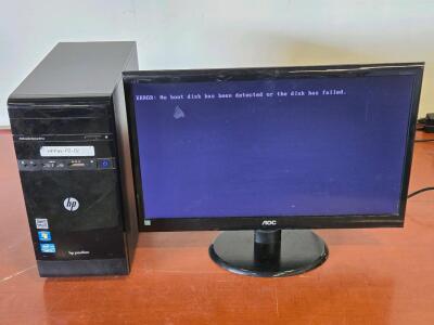 HP Pavilion P2-1107 Desktop PC & AOC E2250S LED Monitor