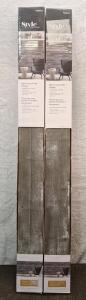 (2) Boxes Of Style Selections Barnwood Wall Planks, Frosted Grey Finish, 7-Pieces Per Box 4"W x 48"L / 10-SqFt