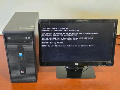 HP 280 G1 MT Business Desktop PC & HP 2011X Monitor