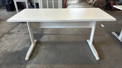 Adjustable Desk 55.25&rdquo; Long by 23 5/8&rdquo; Deep adjustable from 29&rdquo; High to 44.5&rdquo; Tall