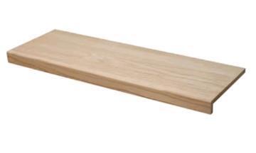 (1) RetroCraft 42-in x 11.25-in x 0.625-in Unfinished Red Oak Bullnose Stair Tread