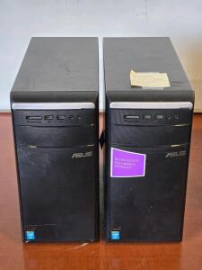 (2) Asus Essentio Series M11AD Desktop Computers