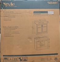 (1) Style Selections 37" Bathroom Vanity, Light Grey W/ White Composite Top, #5054891 - 3