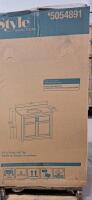 (1) Style Selections 37" Bathroom Vanity, Light Grey W/ White Composite Top, #5054891 - 4