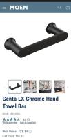 (1) Moen Genta LX Hand Towel Bar (1) Essentials Brushed Nickel Towel Bar