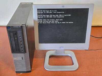 Dell Optiplex 990 Desktop PC & HP F1503 Monitor