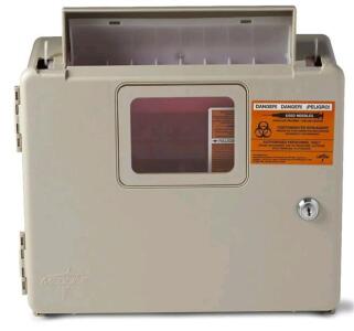 Medline 5 Quart Locking Sharps Cabinet (Pack of 5)