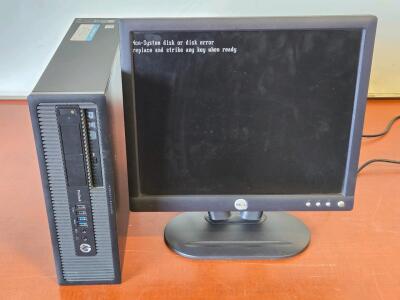 HP ProDesk 600 G1 Desktop PC & Dell Monitor