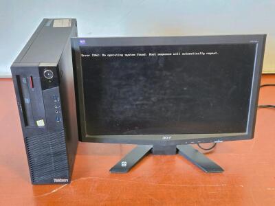 Lenovo Thinkcentre M83 Desktop PC & Acer X203H Monitor