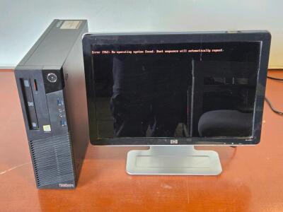 Lenovo Thinkcentre M83 Desktop PC & HP W1907 Monitor