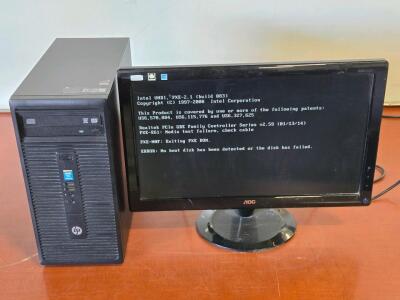 HP 280 G1 MT Business Desktop PC & AOC Monitor