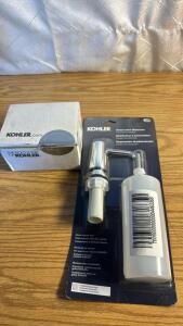 (1) KOHLER Soap/Lotion Dispenser (1) KOHLER DuoStrainer Sink Strainer (Oil Runbed Bronze)