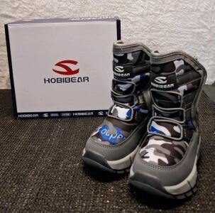 (1) Pair Of HOBIBEAR Toddler Snow Boots, Waterproof Outdoor Warm Slip On, Size-2