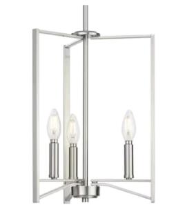 (1) Progress Lighting Roxobel 3 - Pendant Light, Brushed Nickel