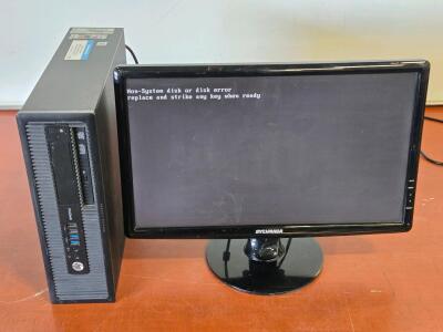 HP ProDesk 600 G1 Desktop PC & Sylvania Monitor