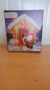 Joliyoou Christmas Inflatables Decorations Gingerbread House 7ft Height