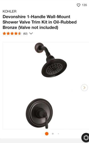 Kohler DevonShire Shower Trim (Oil Rubbed Bronze )