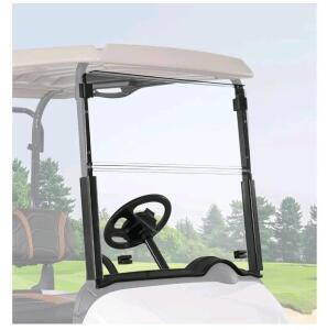 KEMIMOTO Golf Cart Windshield Compatible with EZGO RXV (2008-Up), Foldable Replacement Windshield with Anti-UV and Impact Resistant Acrylic (Clear)