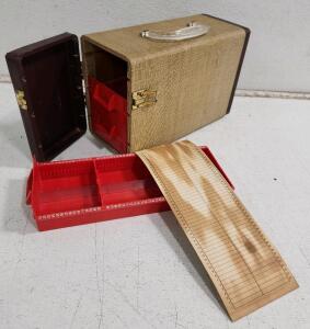 (1) Antique Card Storage Organizer