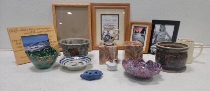 (1) Wilhelm Kagel Pottery 4.5" Pitcher (1 set) Onyx Book Ends, Pottery, Picture Frames and More
