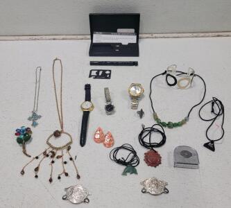 (1) Willuck Tactical Pen (3) Watches and Costume Jewelry