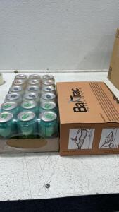 Back trac Back wellness & (18) Bubly Sodas can