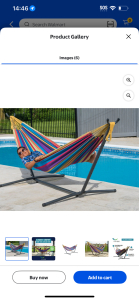 Hammock Stand , Golf club bag with clubs.