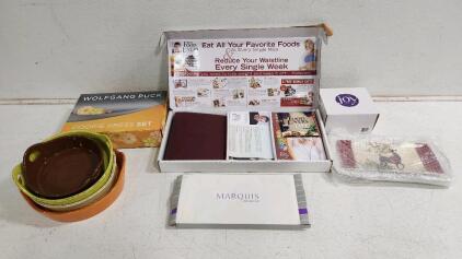 (1) Wolfgang Puck Cookie Press Set (1) Joy Mangano Hook Mirrors And More