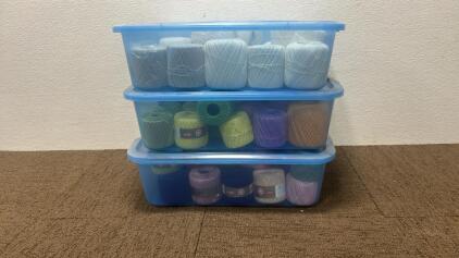 (3) Boxes of Yarn